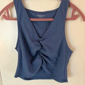 American Eagle Outfitters Navy Twist Tank Top
